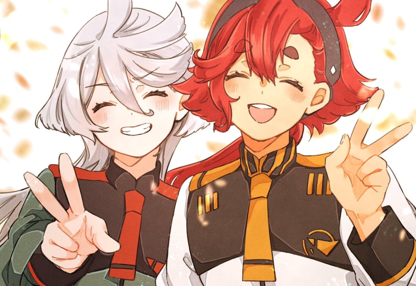 suletta mercury and miorine rembran (gundam and 1 more) drawn by vt104k