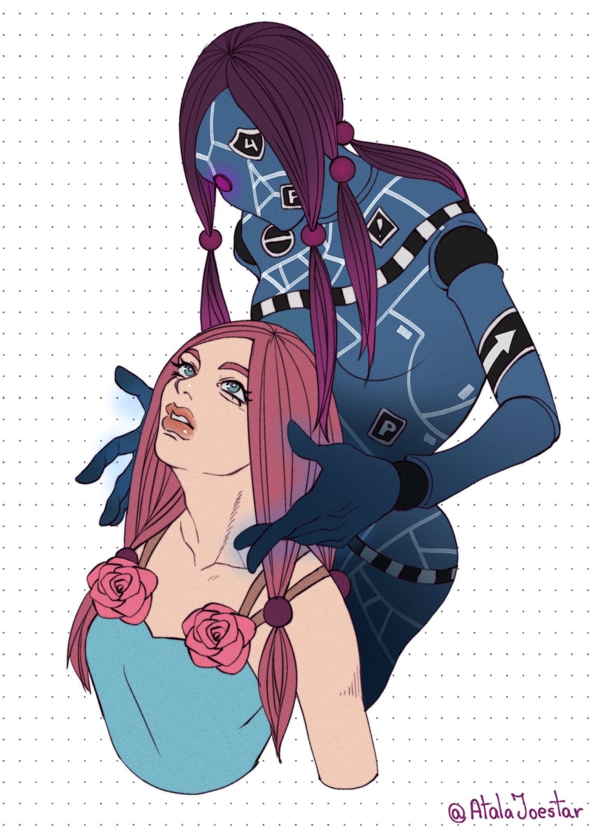 hirose yasuho and paisley park (jojo no kimyou na bouken and 1 more) drawn by atalajoestar