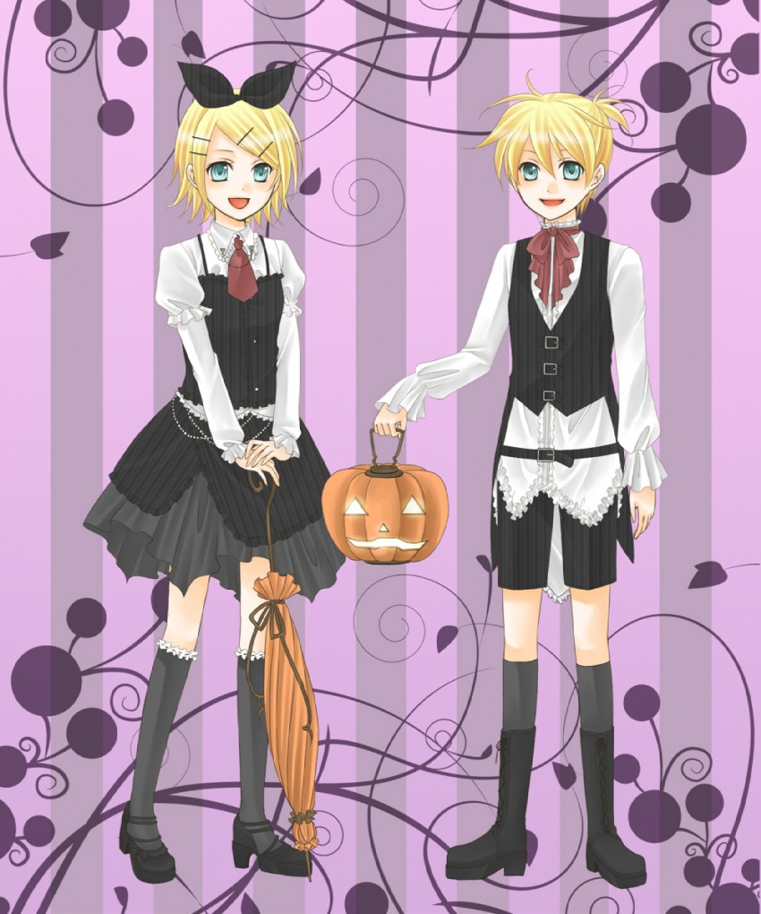 kagamine rin and kagamine len (vocaloid) drawn by kutsuna_ayumu