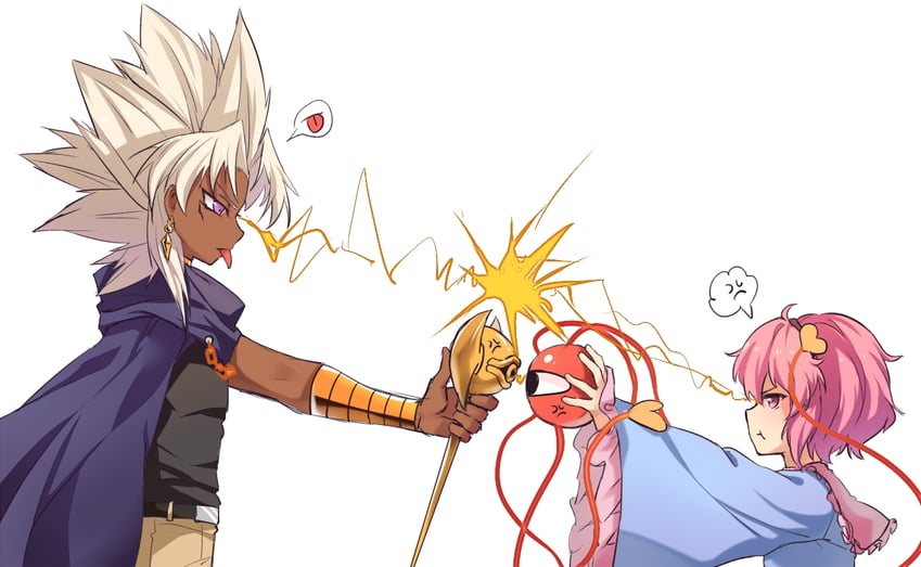 komeiji satori and yami marik (touhou and 2 more) drawn by poppy_(poppykakaka)