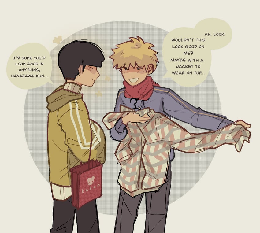 kageyama shigeo and hanazawa teruki (mob psycho 100) drawn by mp100days