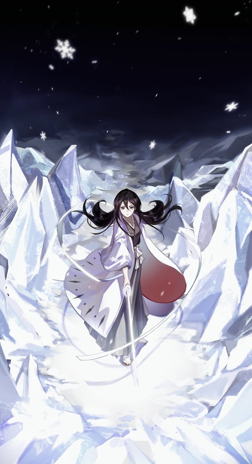 kuchiki rukia (bleach and 1 more) drawn by mofa_shuimu_jiang