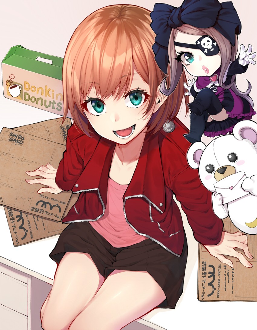 miyamori aoi, roro, and mimuji (shirobako) drawn by mikan_(chipstar182)