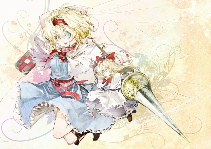 alice margatroid and shanghai doll (touhou) drawn by banpai_akira