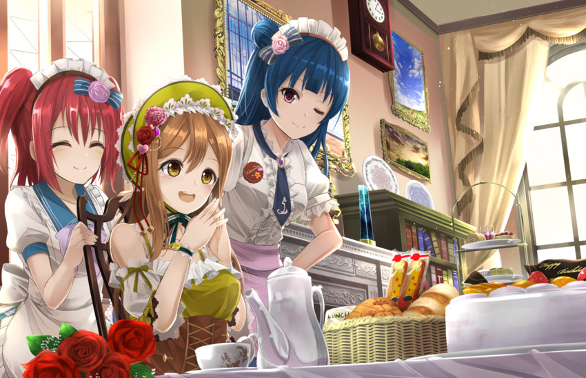 tsushima yoshiko, kunikida hanamaru, and kurosawa ruby (love live! and 1 more) drawn by orein