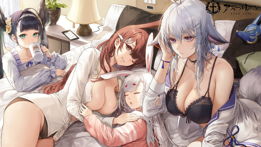 shimakaze, tosa, chikuma, and katsuragi (azur lane) drawn by kim_eb