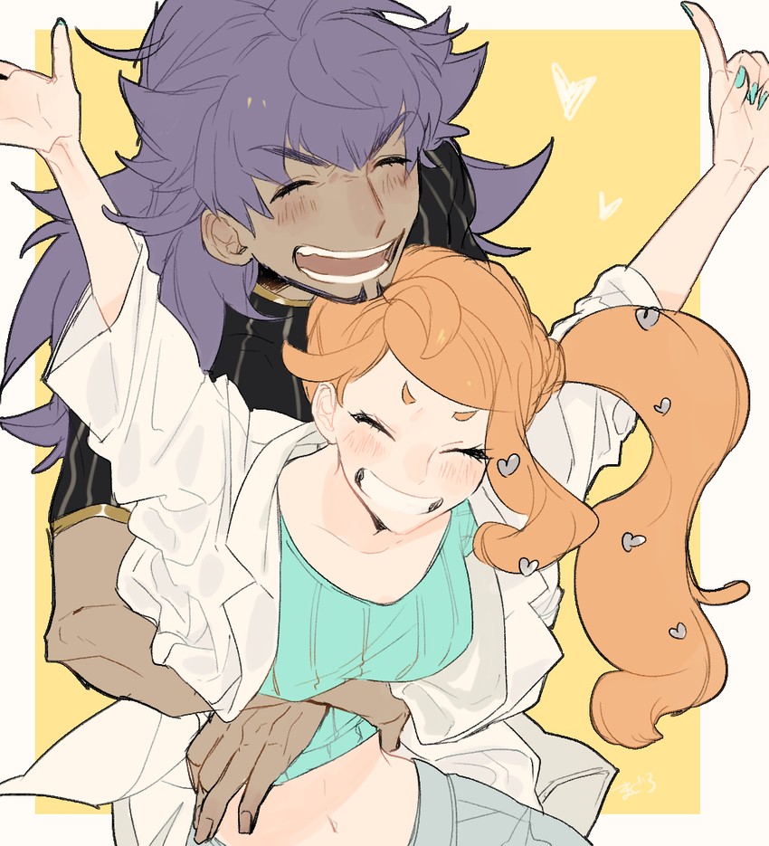 leon and sonia (pokemon and 1 more) drawn by moyo_(user_xwvp3254)