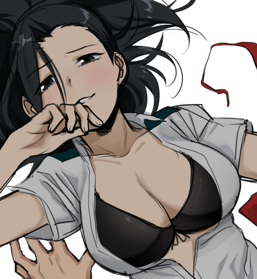 todoroki shoto and yaoyorozu momo (boku no hero academia) drawn by saki_(c_ybrbnby)