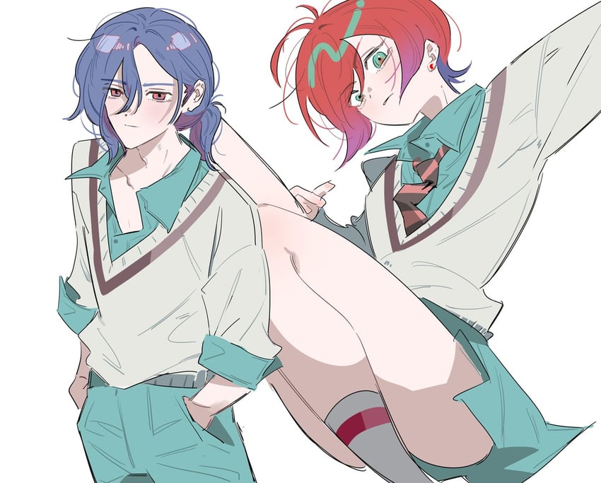 amate yuzuriha and shuji ito (gundam and 1 more) drawn by limeindatrap