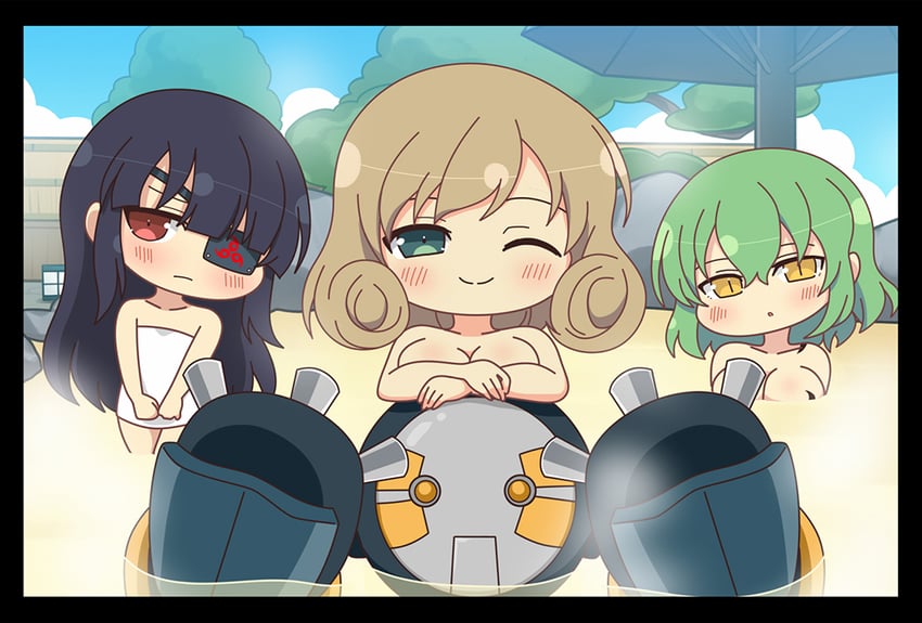 hikage, haruka, and mirai (senran kagura and 2 more)