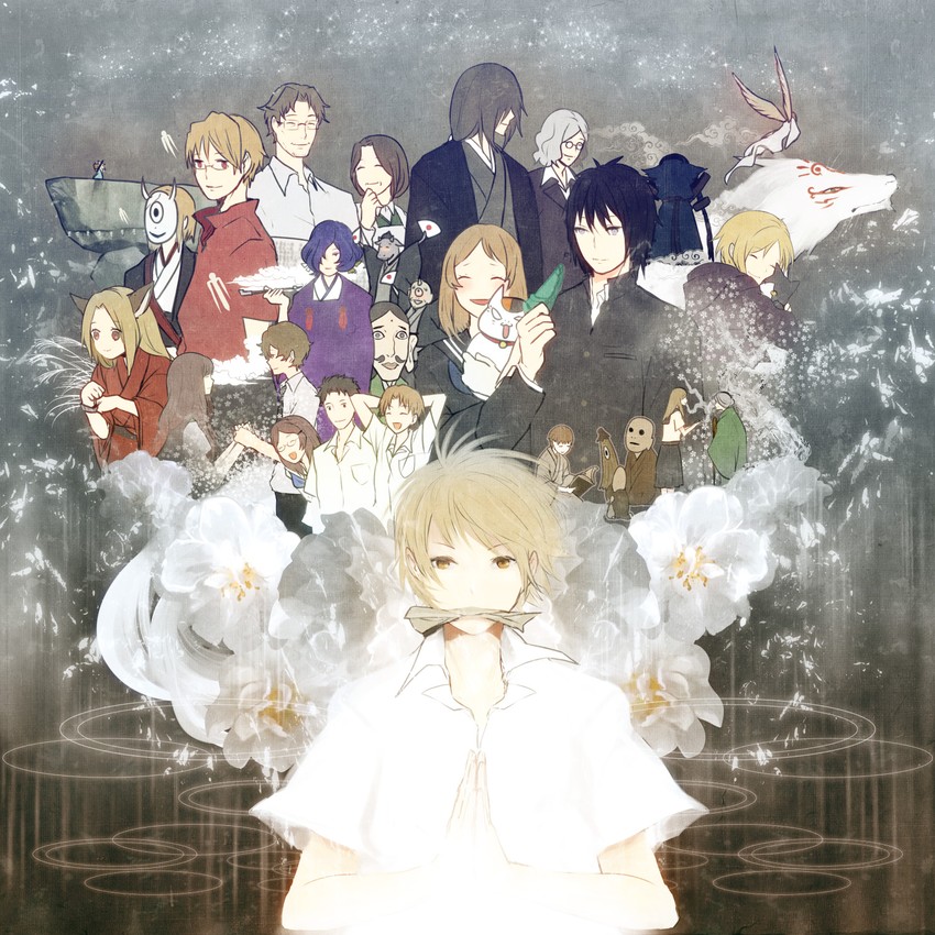natsume takashi, madara, kogitsune, natsume reiko, taki tooru, and 11 more (natsume yuujinchou) drawn by hiko_(lg612)