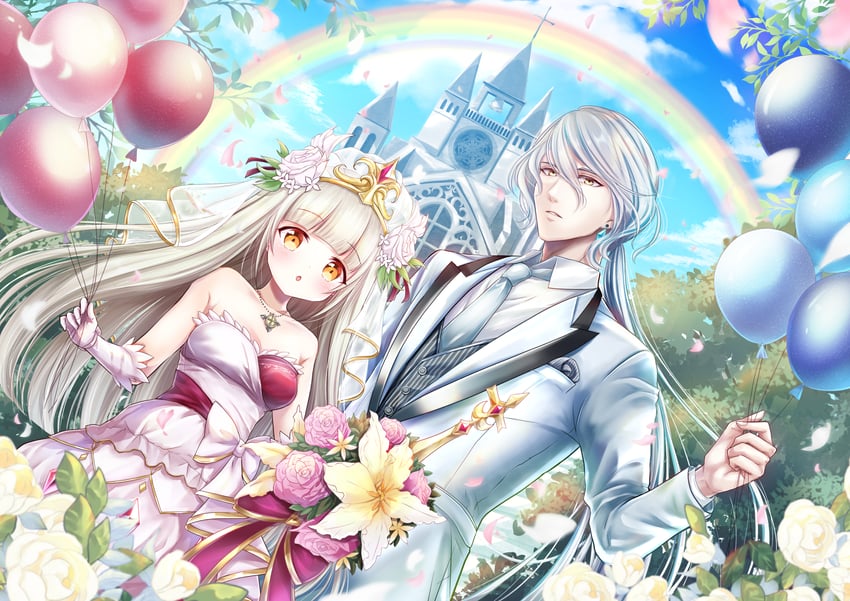 loussier ellerensia and ashley dina (shironeko project) drawn by naruse_hizuki