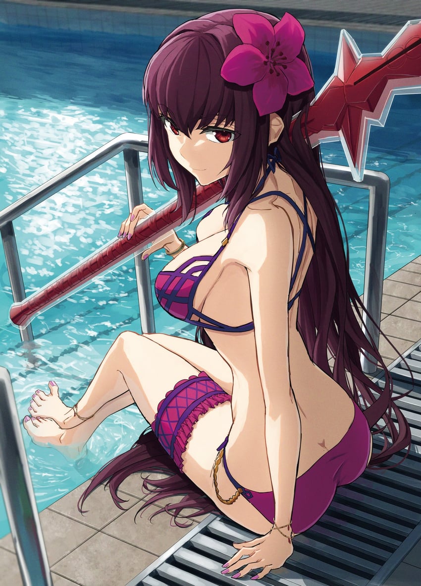 scathach (fate and 1 more) drawn by kamo_ashi