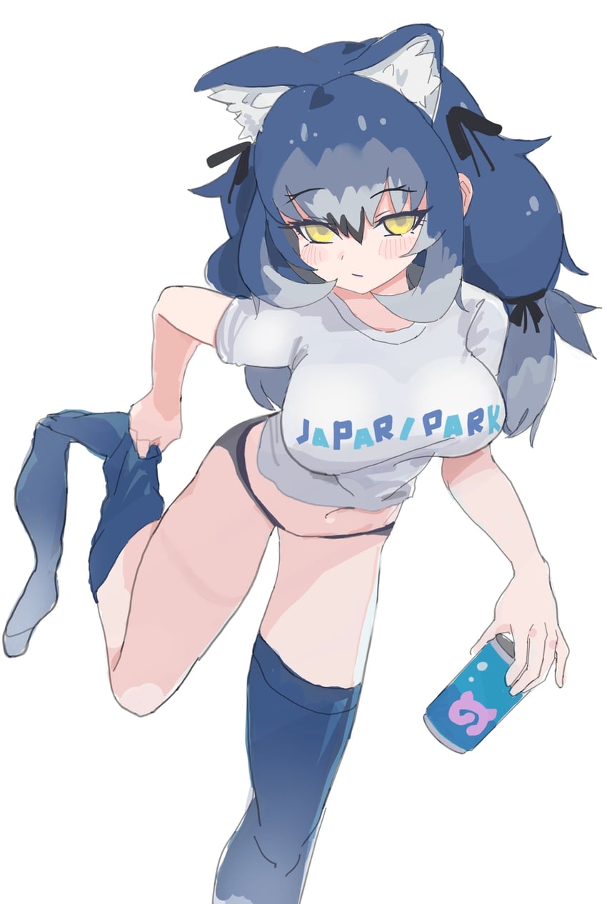 dire wolf (kemono friends and 1 more) drawn by kunikuni_(kunihiro2005)