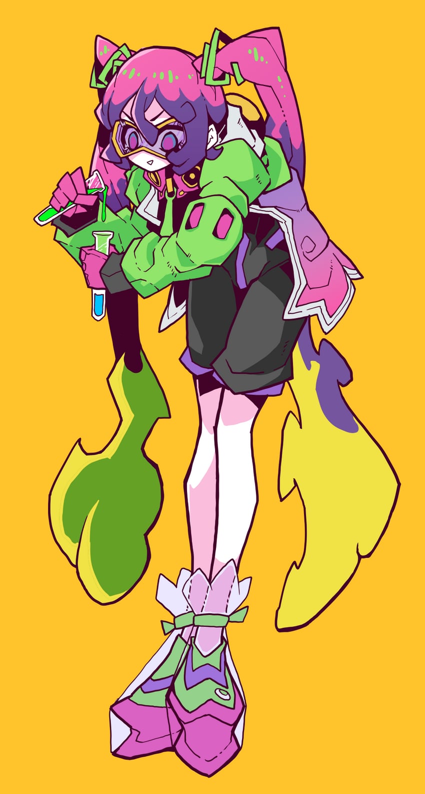 hatsune miku and poison miku (pokemon and 2 more) drawn by akableak