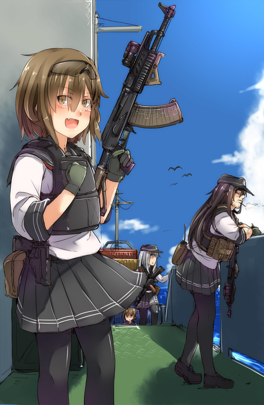 hibiki, inazuma, ikazuchi, and akatsuki (kantai collection) drawn by ayyh