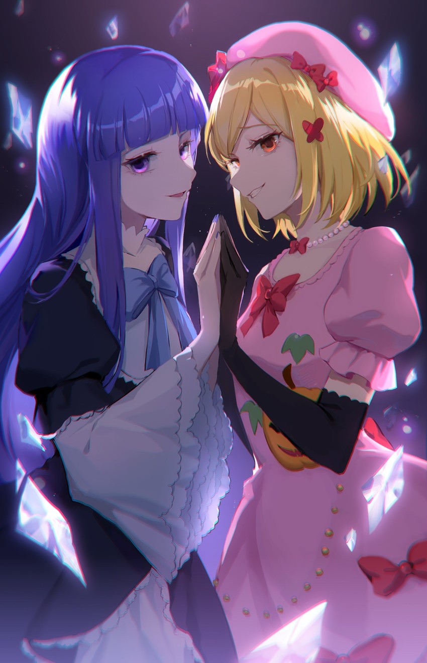 frederica bernkastel and lambdadelta (umineko no naku koro ni) drawn by akiya_0627