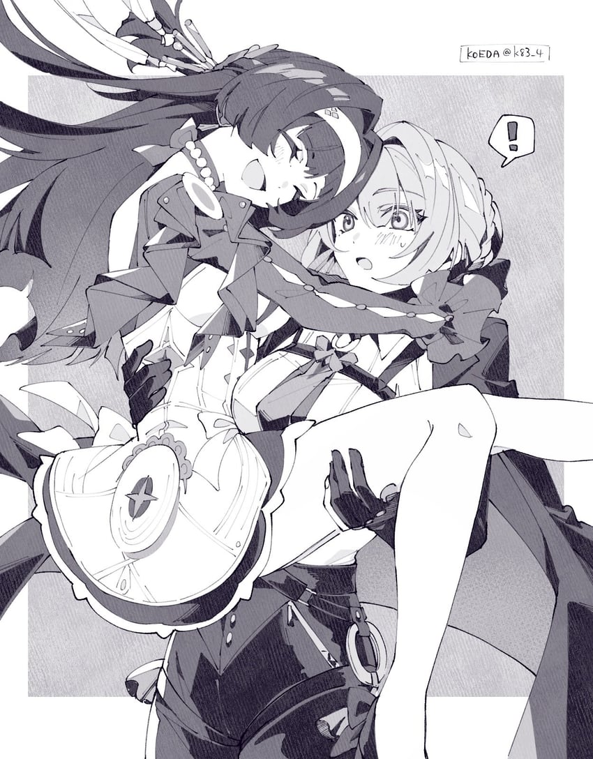 evelyn chevalier and astra yao (zenless zone zero) drawn by koeda_(k83_4)