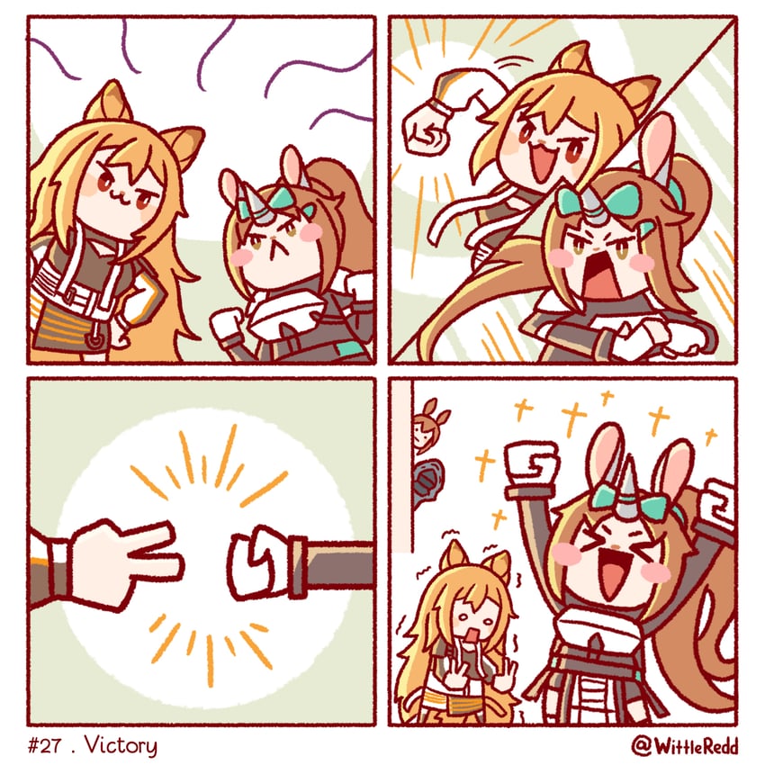 doctor, amiya, ceobe, and bubble (arknights) drawn by wittle_red