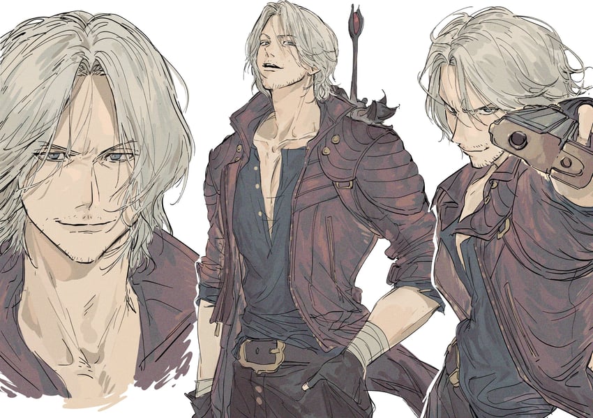 dante (devil may cry and 1 more) drawn by shioajiass