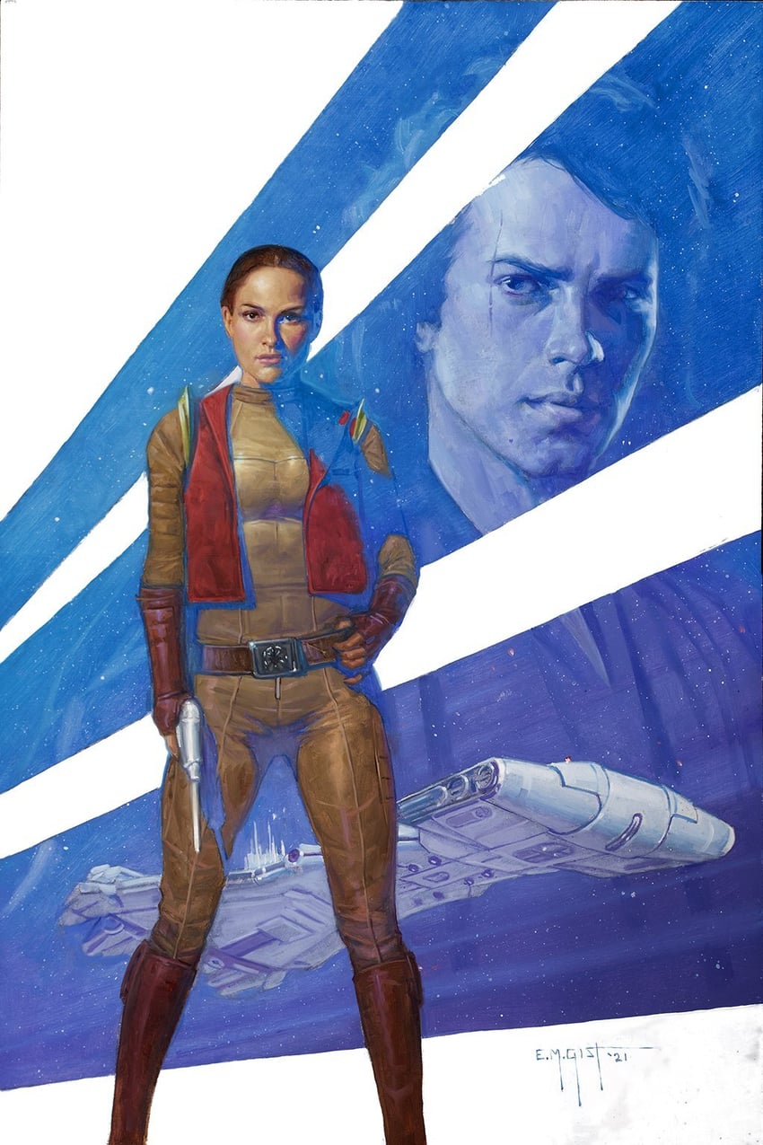 anakin skywalker, padme amidala, natalie portman, and hayden christensen (star wars and 1 more) drawn by erik_gist