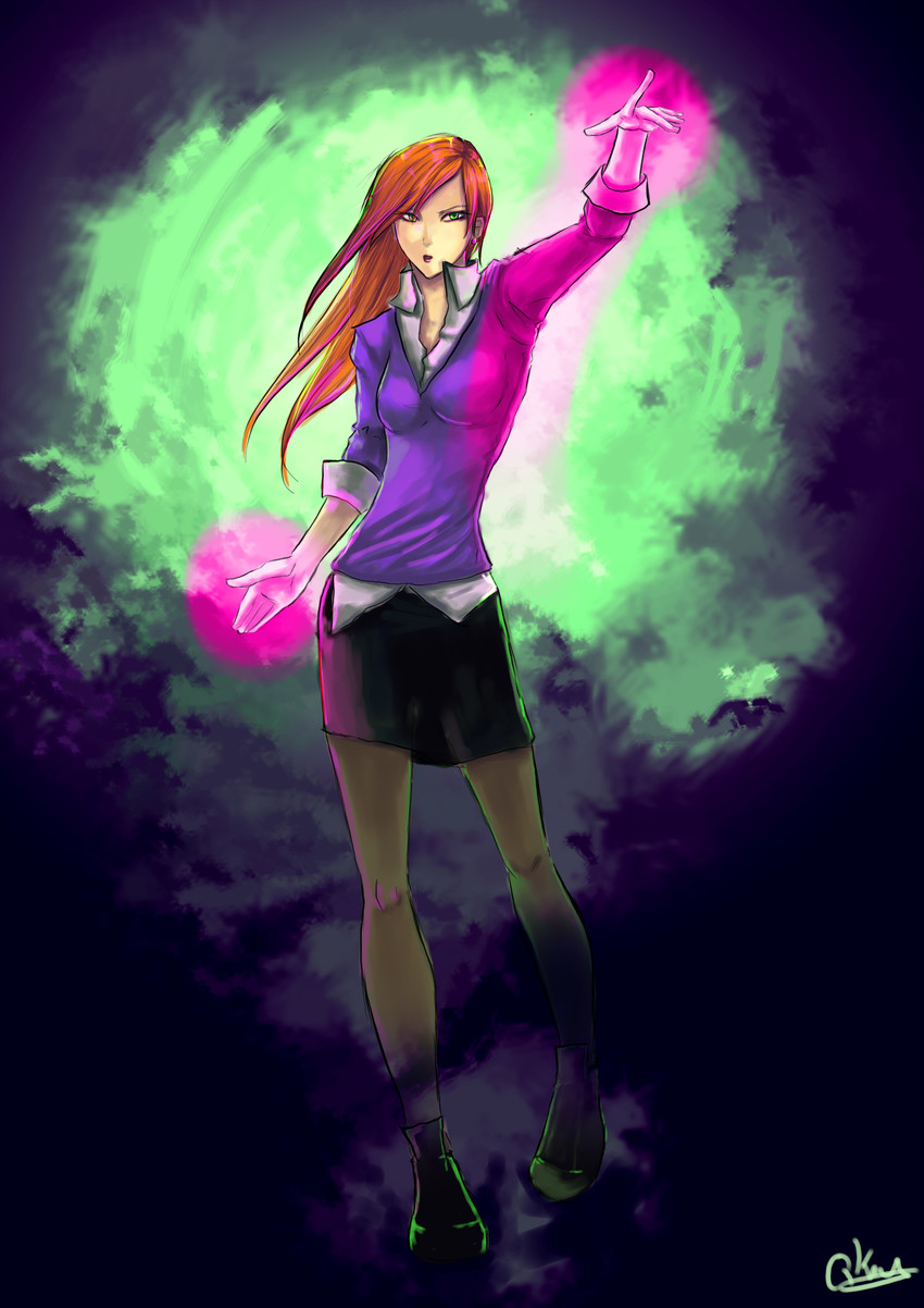gwen tennyson (ben 10 and 1 more) drawn by qkung