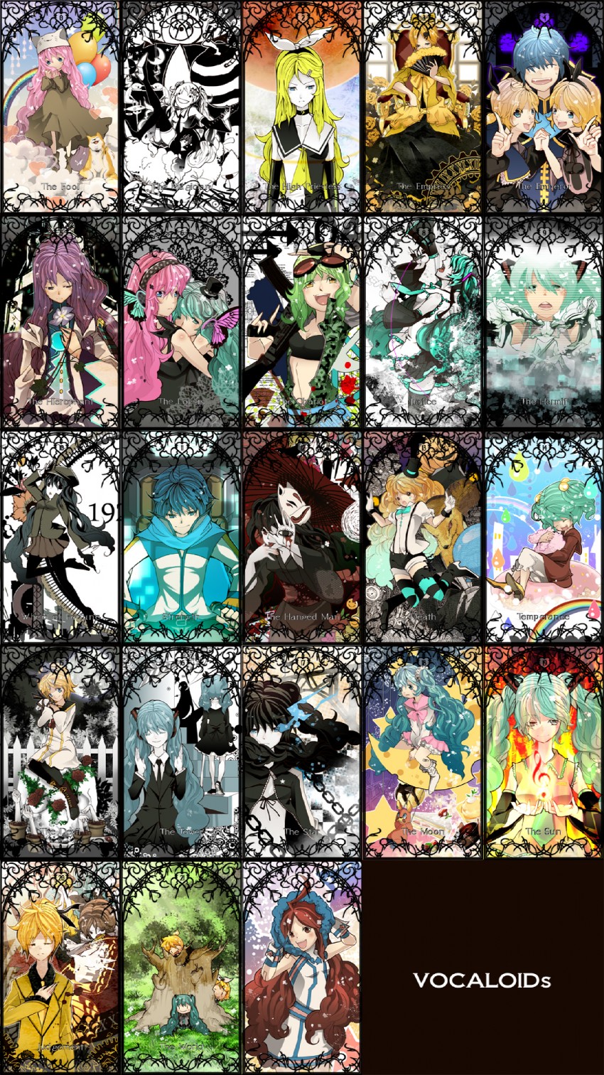 hatsune miku, kagamine rin, kagamine len, megurine luka, kaito, and 8 more (vocaloid and 23 more) drawn by bridget00747