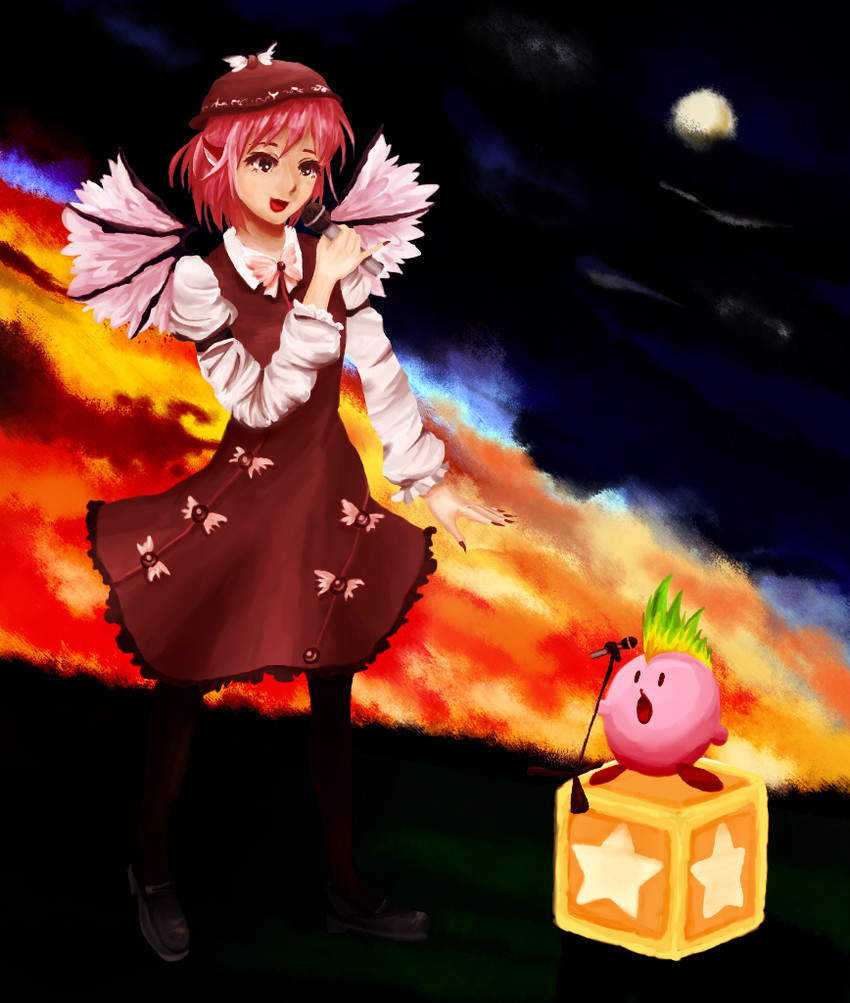 mystia lorelei, kirby, and mike kirby (touhou and 1 more) drawn by nazuso