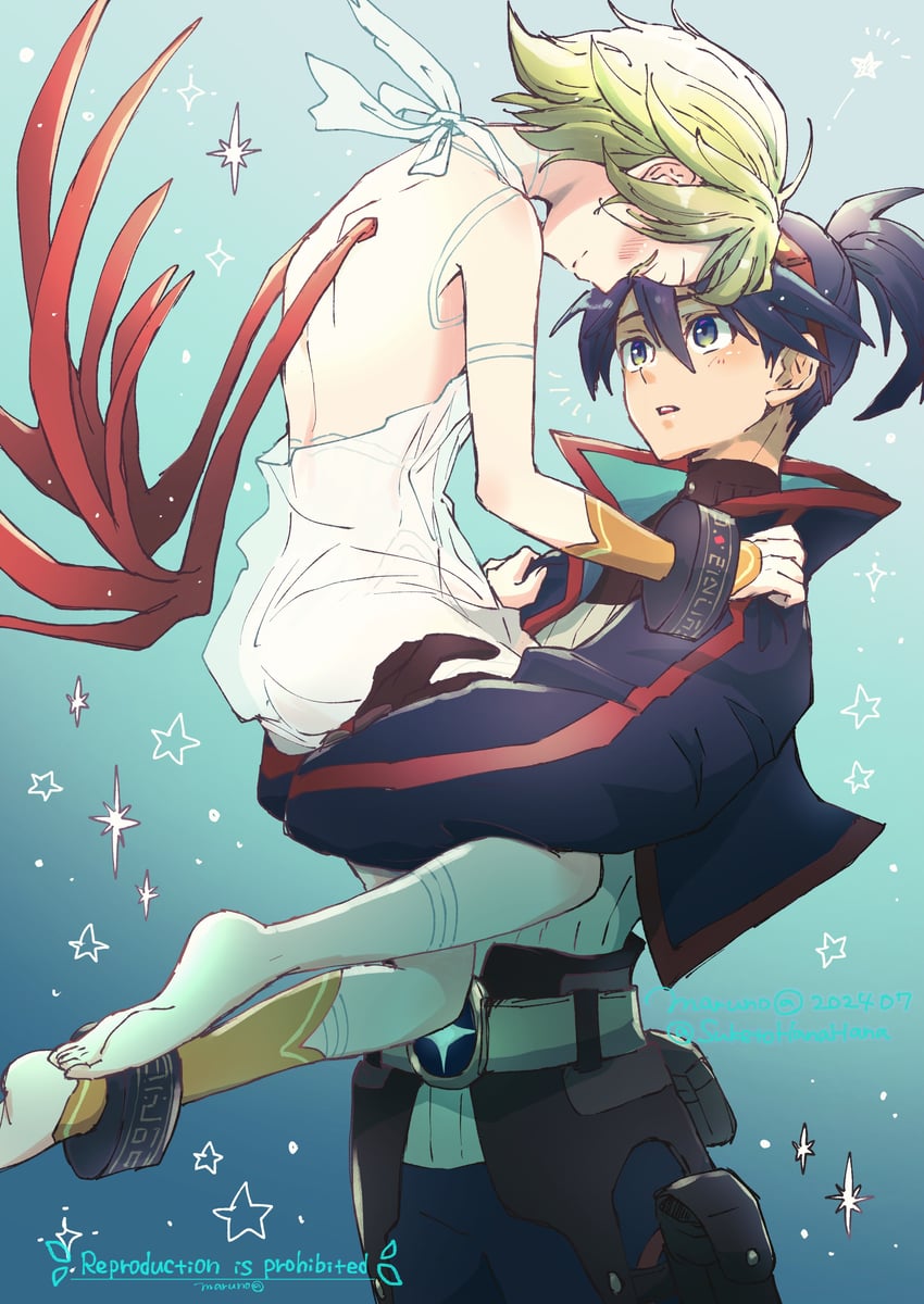 nina and ryu (breath of fire and 1 more) drawn by maruno