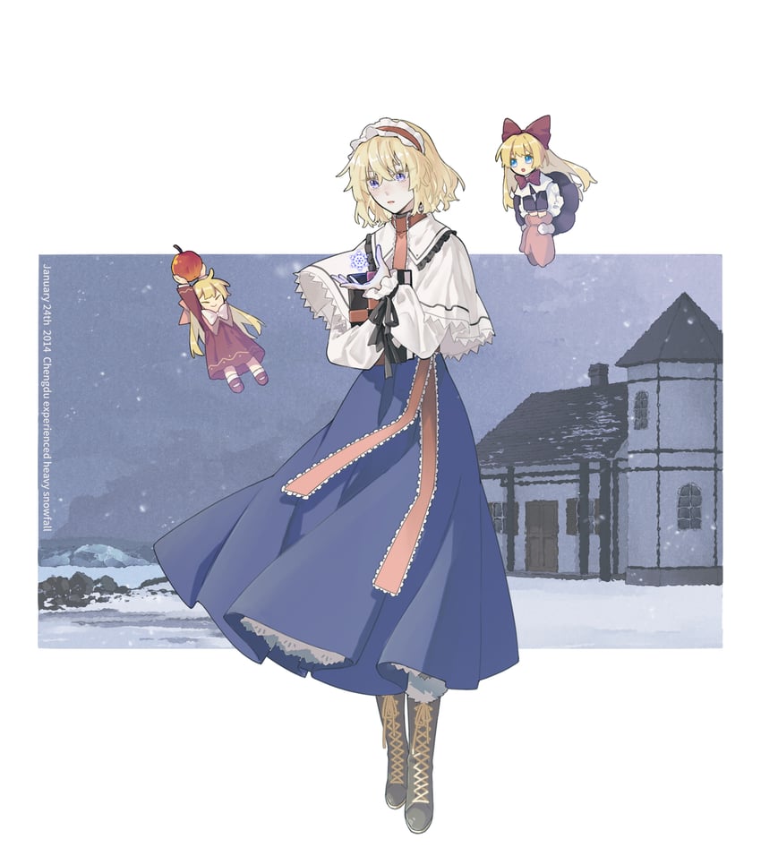 alice margatroid, shanghai doll, and hourai doll (touhou) drawn by beichen_xiaobei