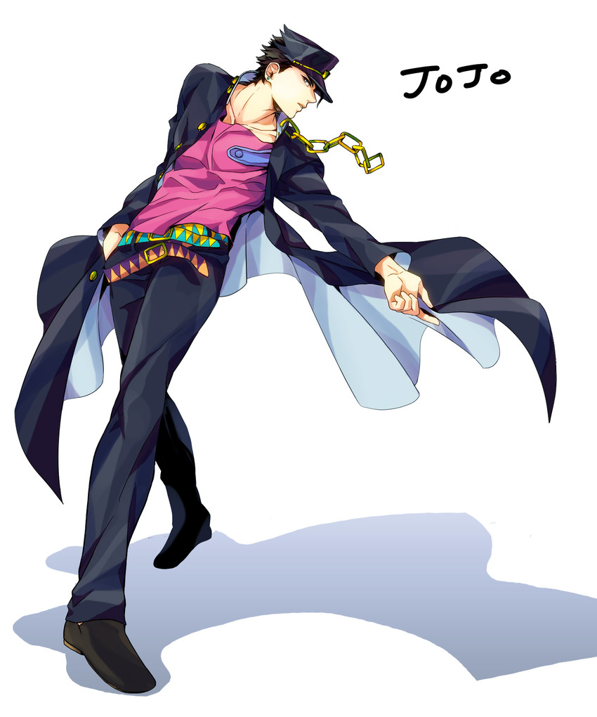 kujo jotaro (jojo no kimyou na bouken and 1 more) drawn by shibakou