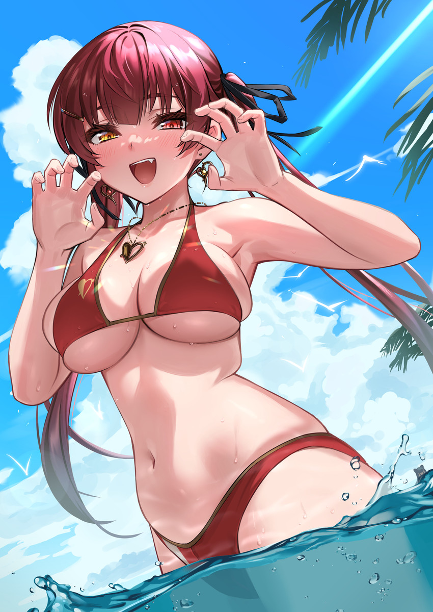 houshou marine and ninomae ina'nis (hololive and 1 more) drawn by kojy