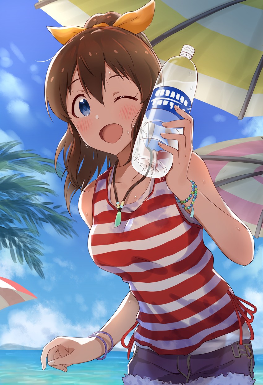 satake minako (idolmaster and 2 more) drawn by dani-ikapi