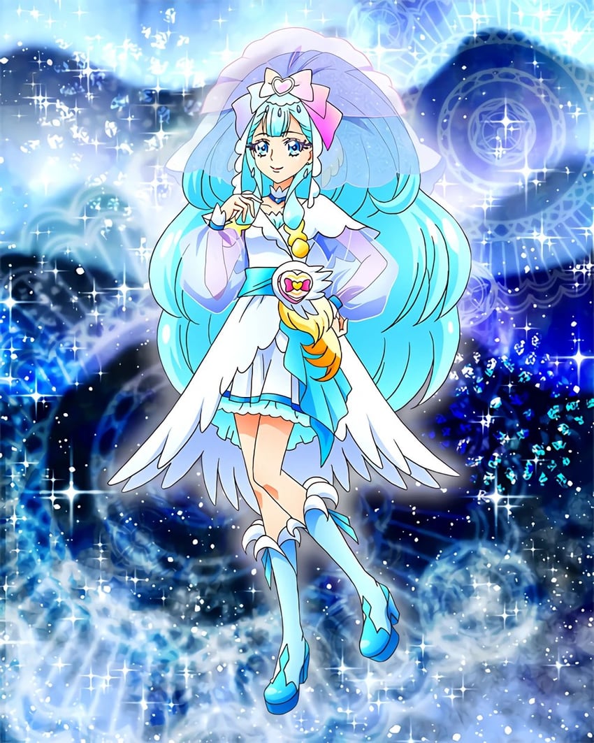 yakushiji saaya and cure ange (precure and 2 more) drawn by kawamura_toshie
