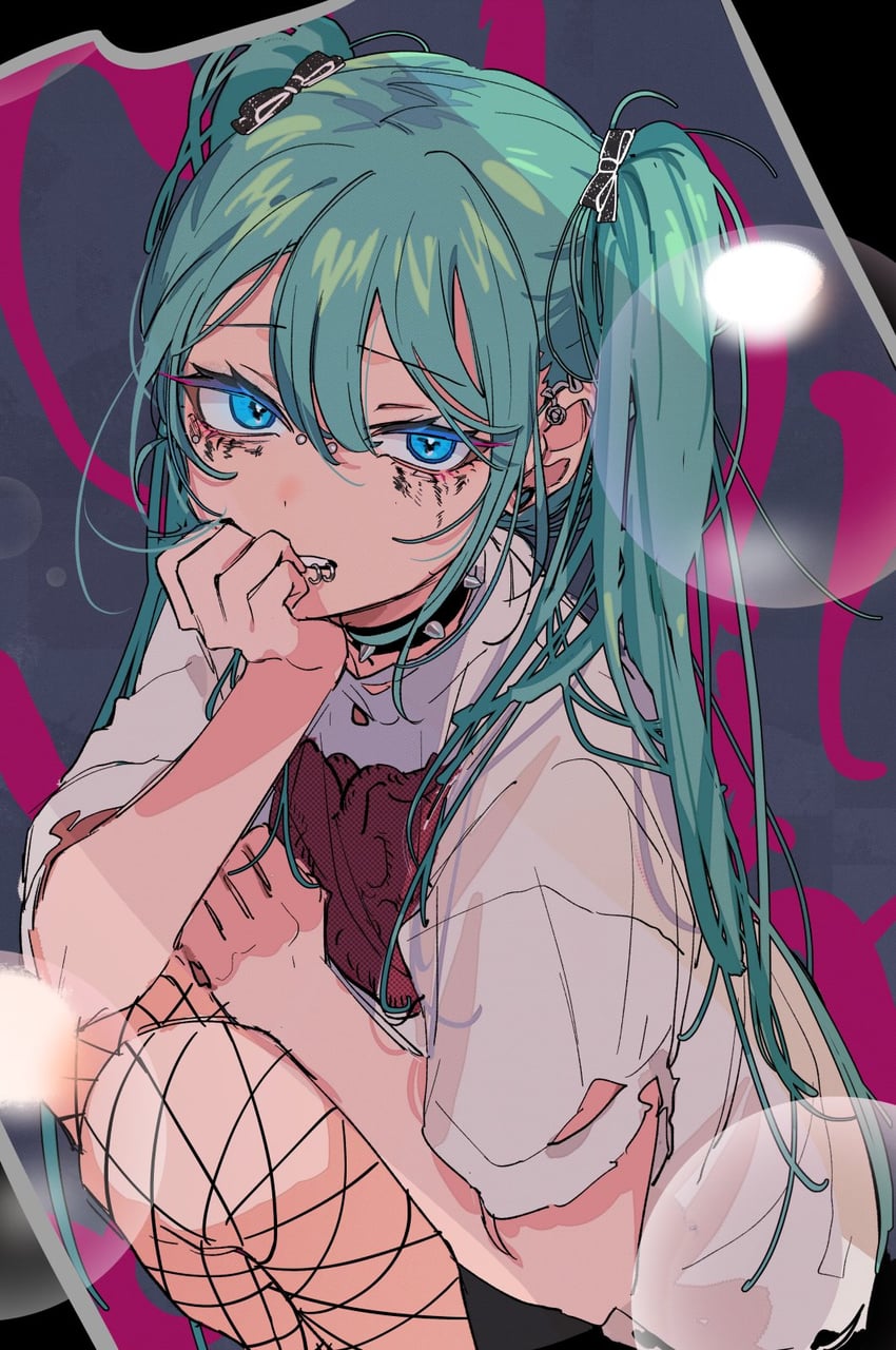 hatsune miku (vocaloid and 1 more) drawn by hassan_(sink916)