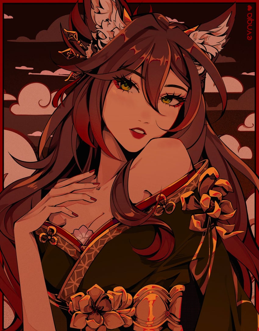 tingyun and fugue (honkai and 1 more) drawn by evnqia