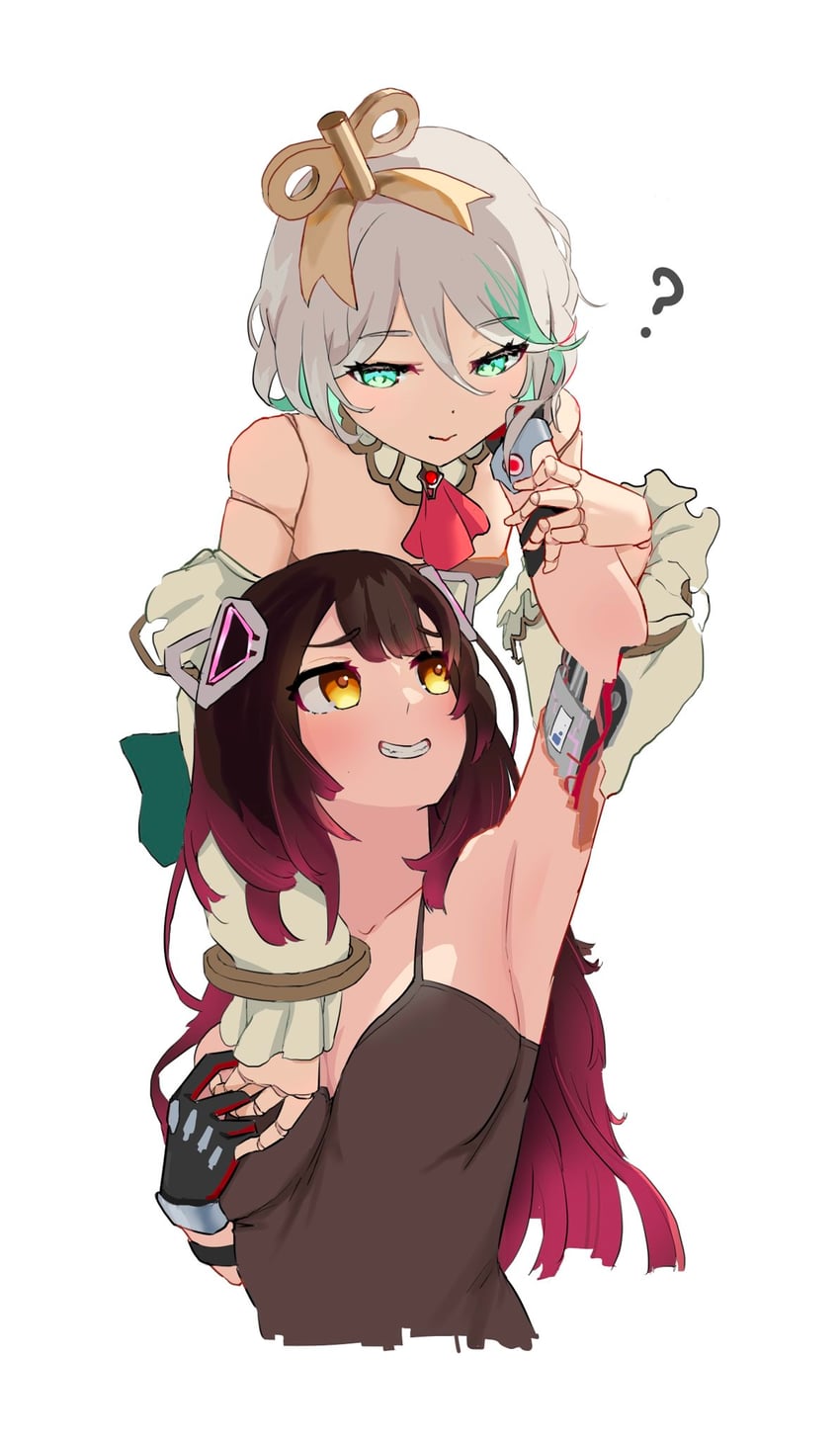 cecilia immergreen and roboco-san (hololive and 1 more) drawn by mituokashunsuke
