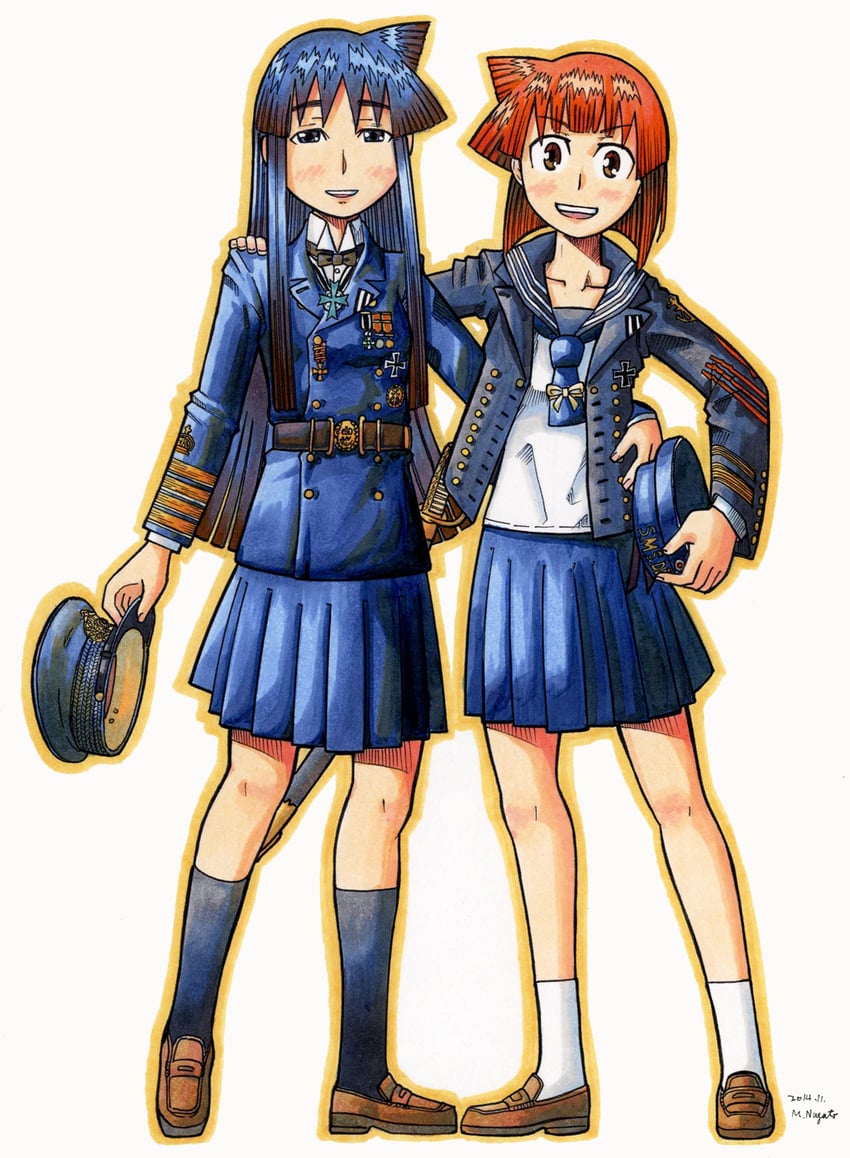 aizawa eiko and aizawa chizuru (shinryaku! ikamusume) drawn by nagato_mikasa