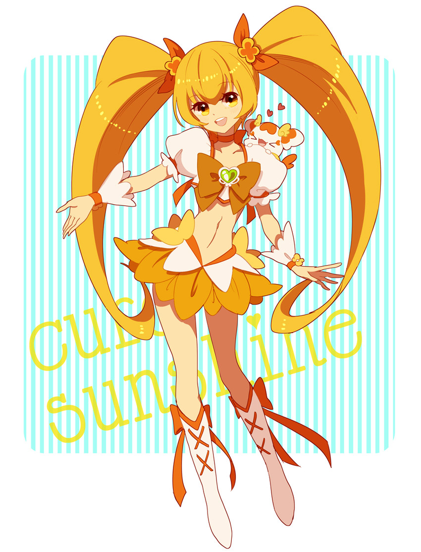 myoudouin itsuki, cure sunshine, and potpourri (precure and 1 more) drawn by meko_(2344927)
