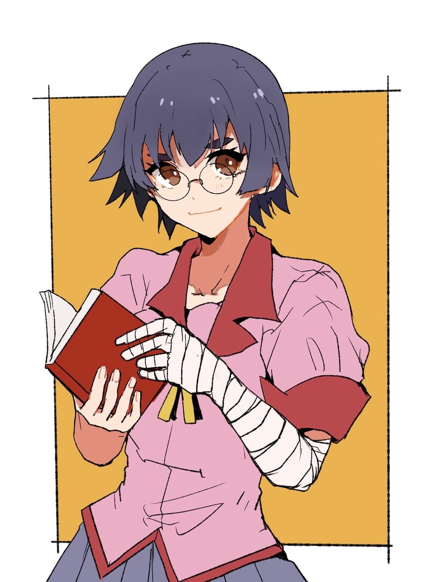 kanbaru suruga (monogatari and 2 more) drawn by valhalla0707