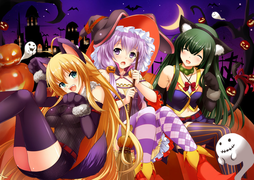 yuzuki yukari, tsurumaki maki, and touhoku zunko (vocaloid and 1 more) drawn by fujino_(yoshi9798174)