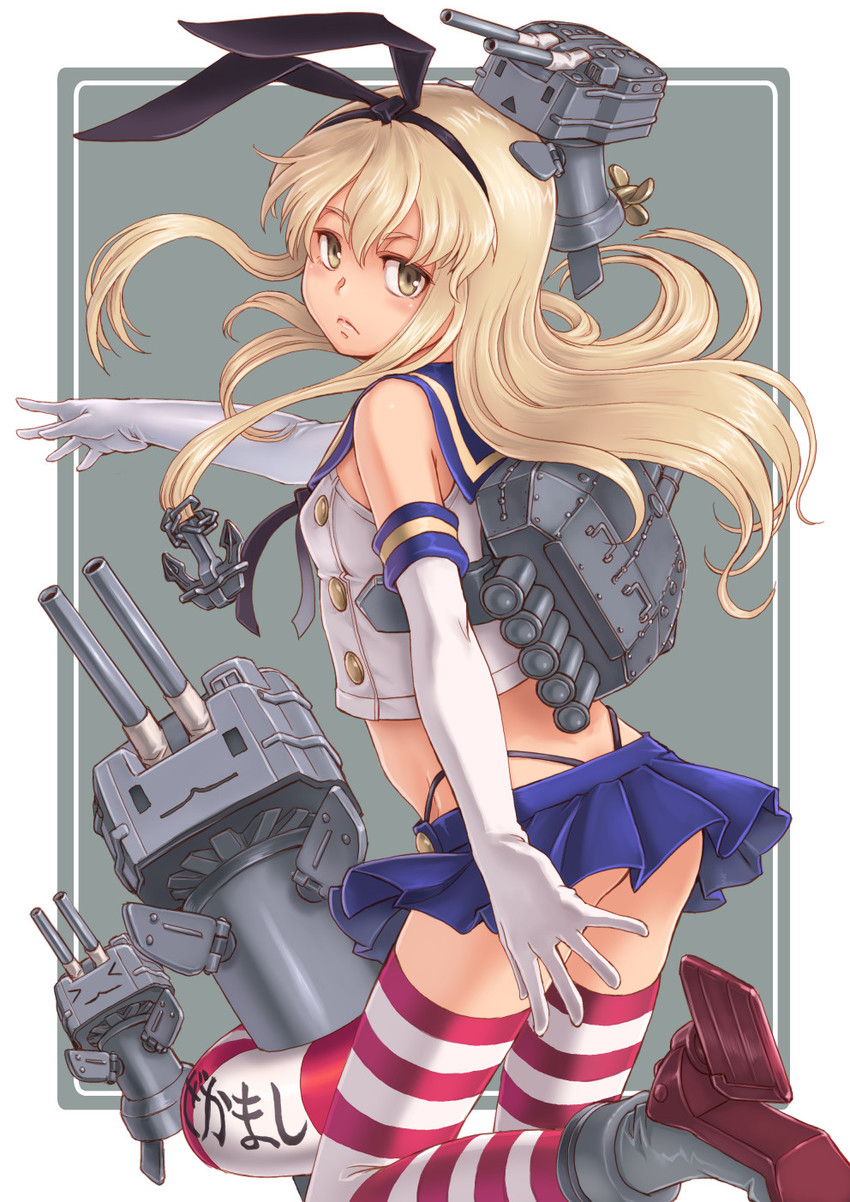 shimakaze and rensouhou-chan (kantai collection) drawn by kosai_takayuki