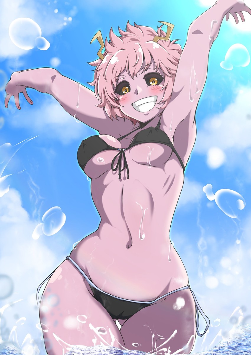 ashido mina (boku no hero academia) drawn by shinonome_mozuku