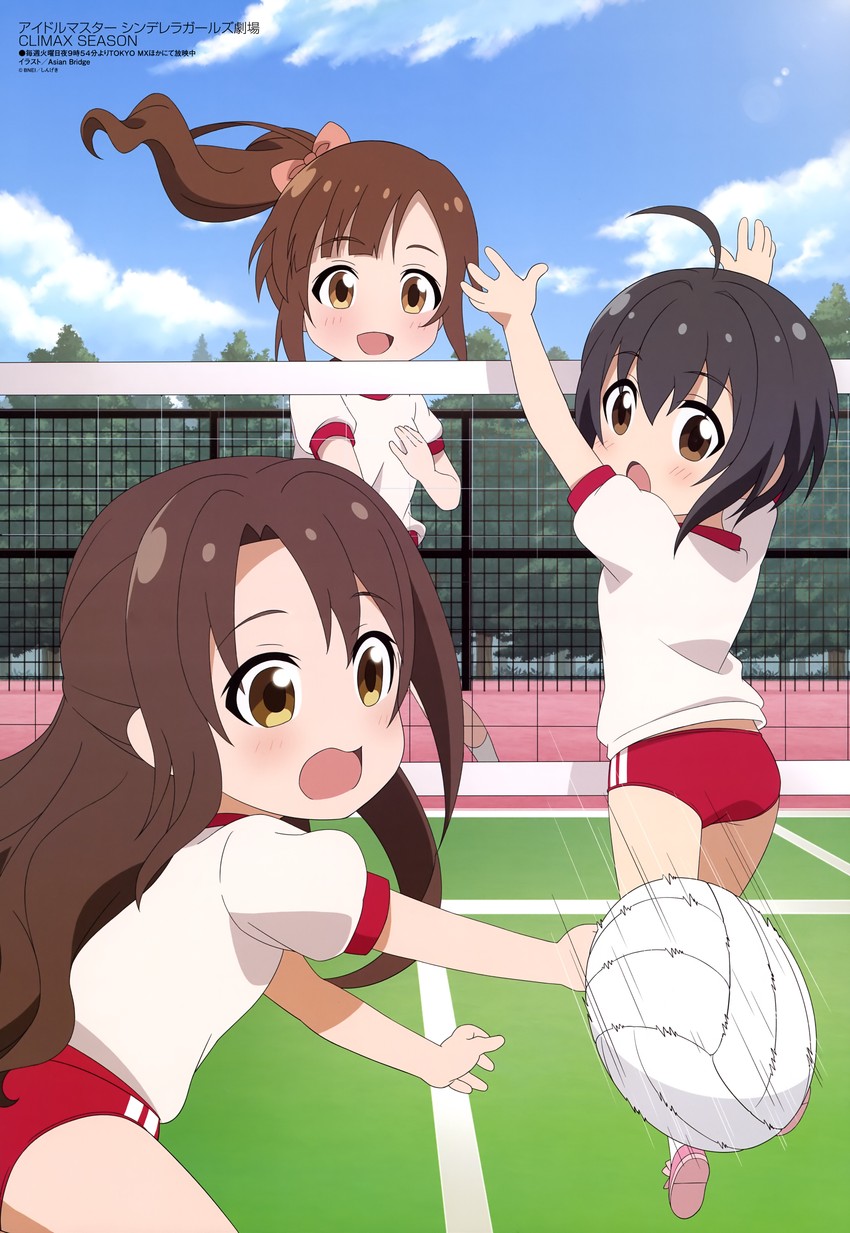 shimamura uzuki, kohinata miho, and igarashi kyoko (idolmaster and 3 more) drawn by asian_bridge