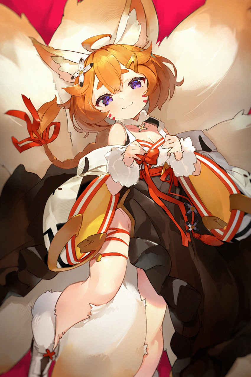 eight-tailed fox nari (guardian tales) drawn by yogurt_bakudan