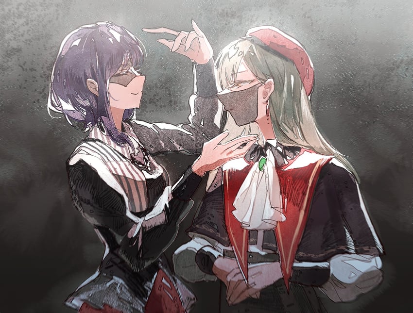 wakaba mutsumi, mortis, yuutenji nyamu, and amoris (bang dream! and 1 more) drawn by reiboubyou