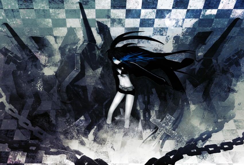 black rock shooter (original and 1 more) drawn by huke