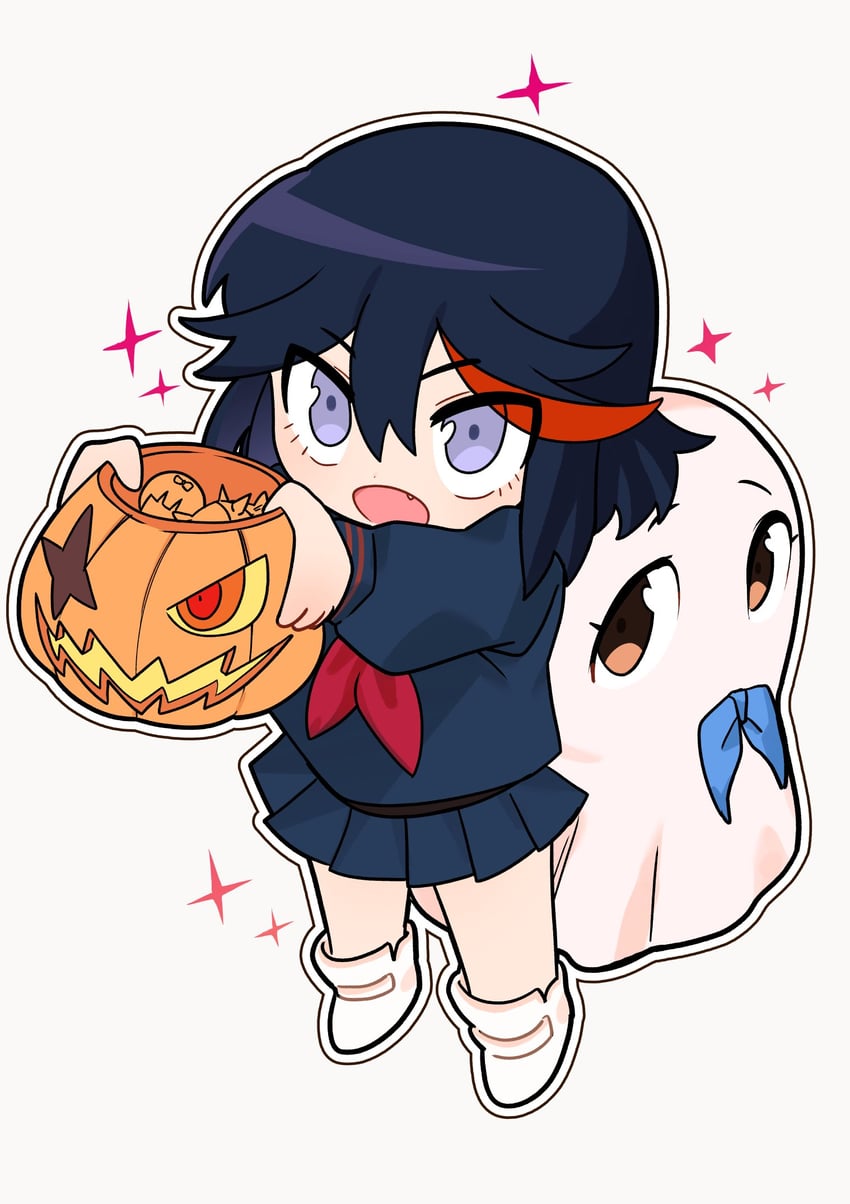 matoi ryuuko, senketsu, and mankanshoku mako (kill la kill) drawn by yuateheng