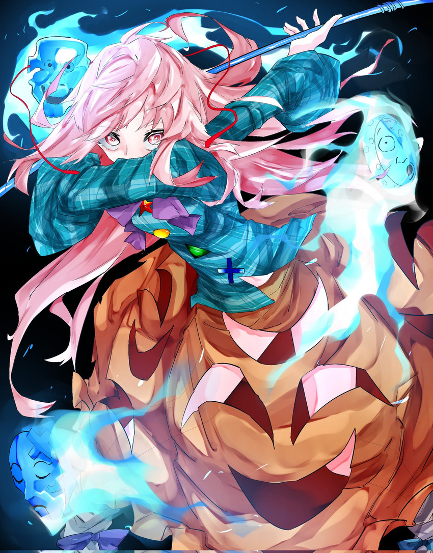 hata no kokoro (touhou) drawn by vivo_(vivo_sun_0222)