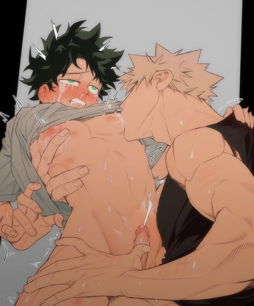 midoriya izuku and bakugou katsuki (boku no hero academia) drawn by mantos_no.7